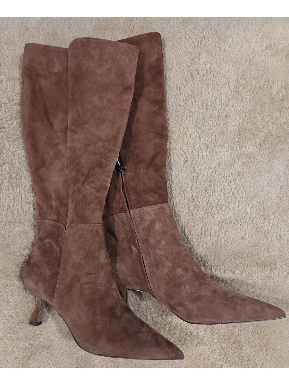 Sam Edelman Boots Women's Size 9.5 M Taylin Brown Suede Pointed Toe Knee High